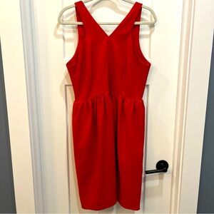 Halston Women’s V Back Dress Color Halston Red Size‎ 10 Pockets